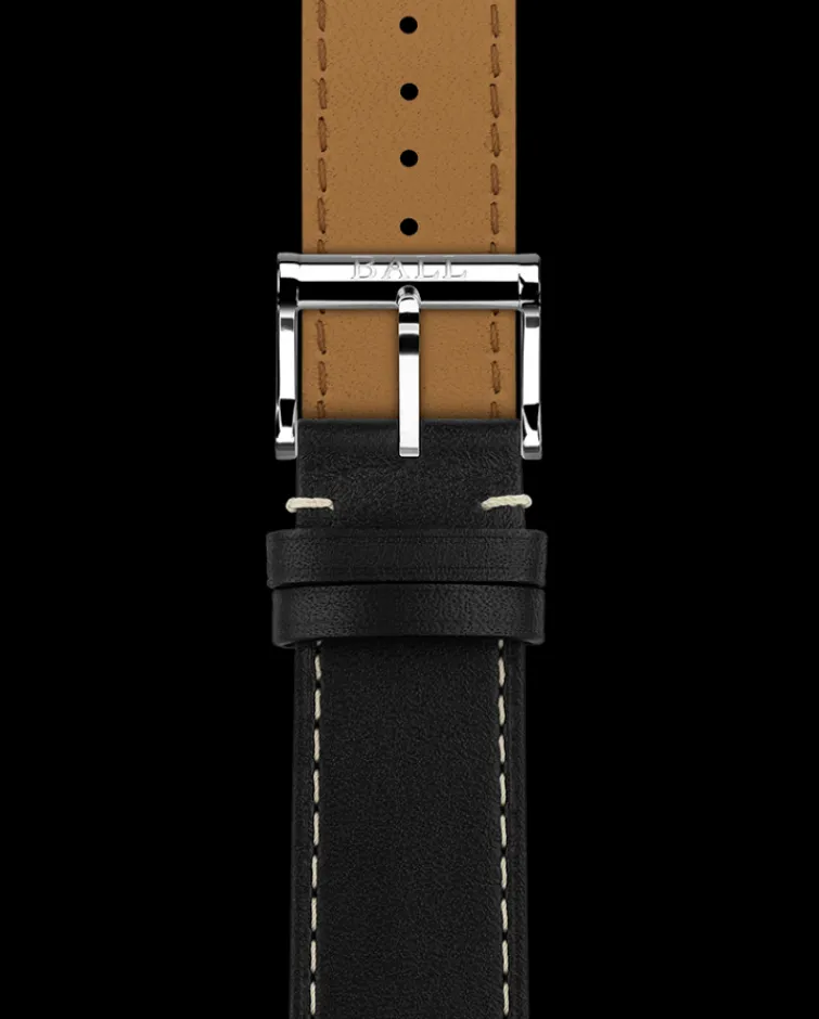 Ball Watch Accessories<Black calf leather 20mm