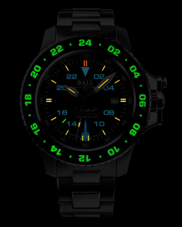 Ball Watch Engineer Hydrocarbon<Engineer Hydrocarbon AeroGMT Sled Driver (42mm) STAINLESSSTEELBRACELET