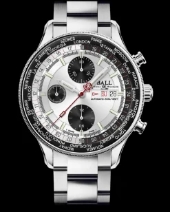 Ball Watch Engineer Ii<Engineer II Navigator World Time Chronograph Silver