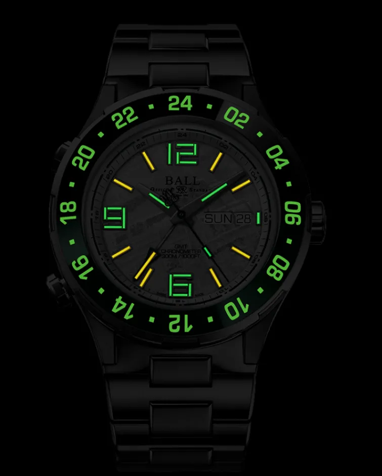 Ball Watch Roadmaster<Roadmaster Marine GMT Meteorite (40mm) BLACK&GREEN