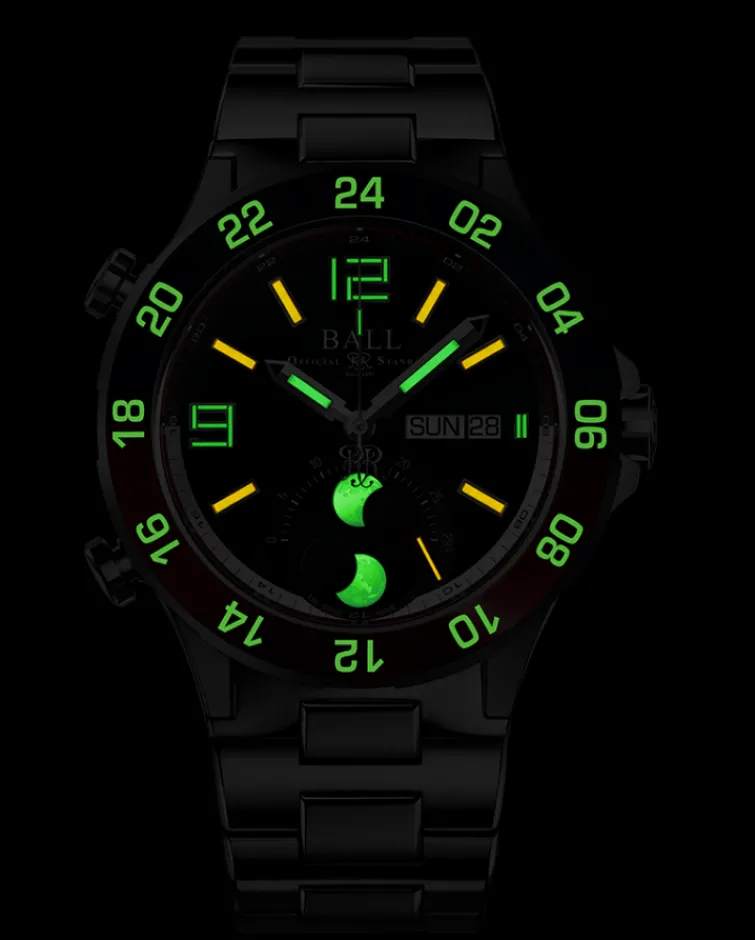 Ball Watch Roadmaster<Roadmaster Marine GMT Moon Phase (42mm) BLACK