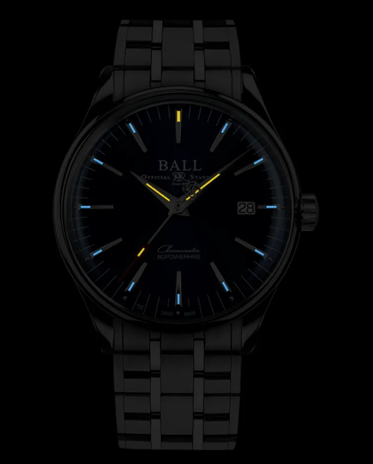 Ball Watch Trainmaster<Trainmaster Manufacture 80 Hours BLUE