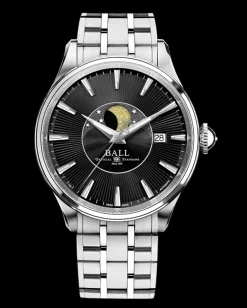 Ball Watch Trainmaster<Trainmaster Moon Phase BLACK