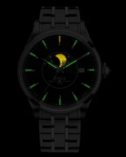 Ball Watch Trainmaster<Trainmaster Moon Phase BLACK